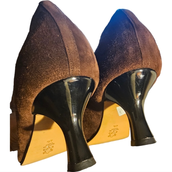 EC | Lumiani | Made in Italy | Brown Suede Style 2½" Heels | Size: 13 - Picture 6 of 16